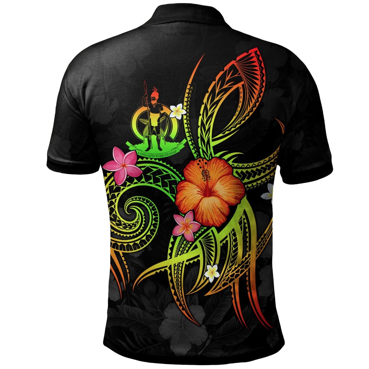 Vanuatu Polynesian Polo Shirt - Legend of Vanuatu Reggae