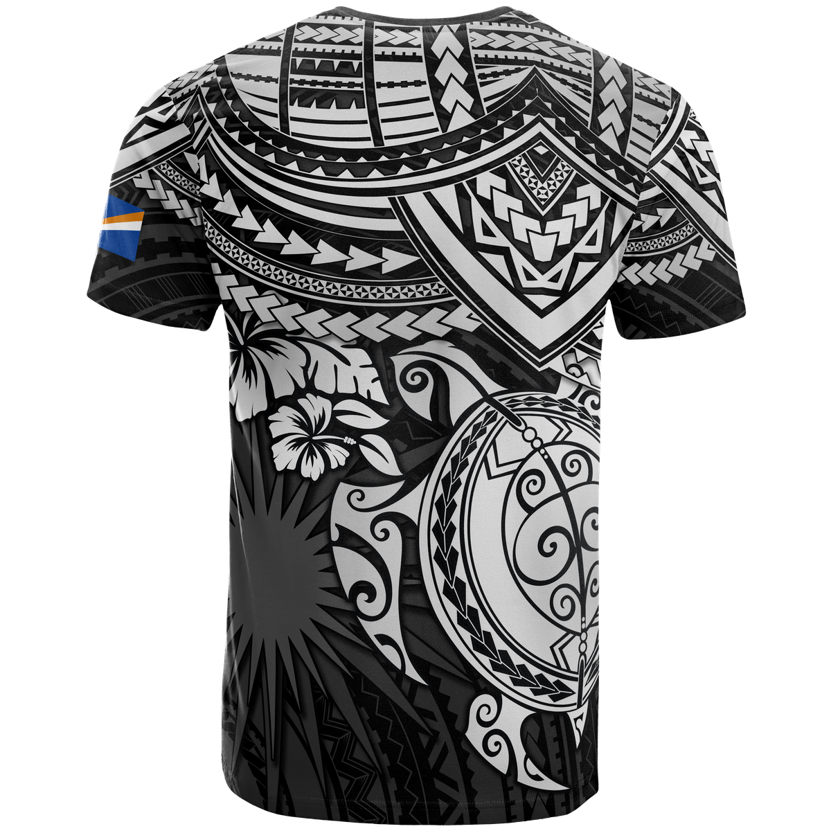 Marshall Islands Polynesian T Shirt Marshall Islands Flag White Turtle Hibiscus