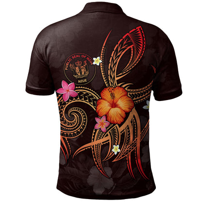 Niue Polynesian Personalised Polo Shirt - Legend of Niue Red