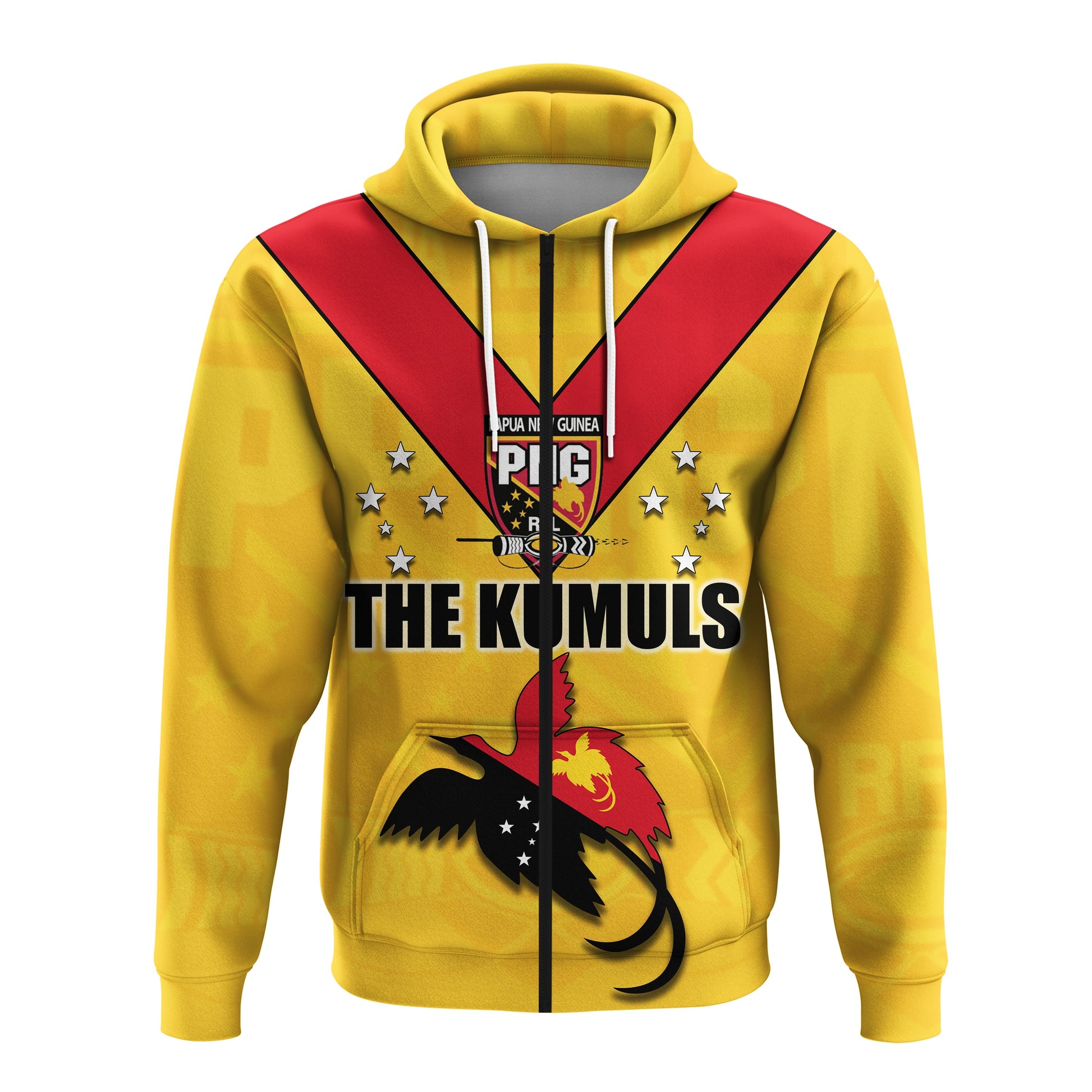 Papua New Guinea Rugby Zip Up Hoodie PNG The Kumuls -0
