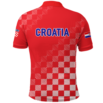Croatia Polo Shirt Football 2022 Champions Pride Red