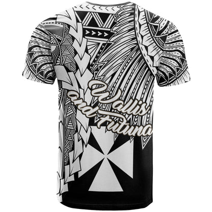 Wallis And Futuna Polynesian Custom Personalised T-Shirt - Tribal Wave Tattoo White