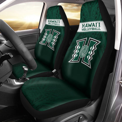 Hawaii Volleyball Green Warrior Car Seat Covers