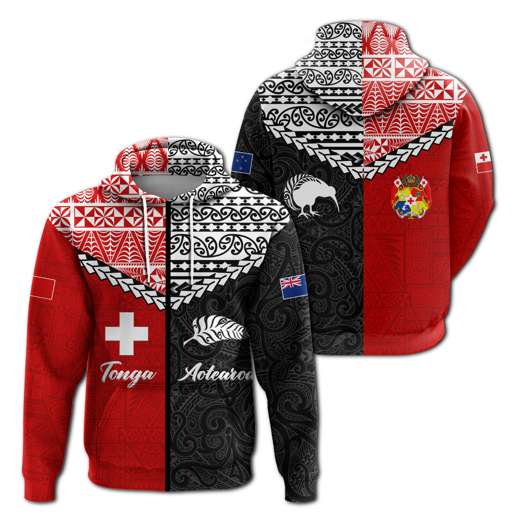 Tonga Combine New Zealand Maori Aotearoa Heritage Zip Hoodie