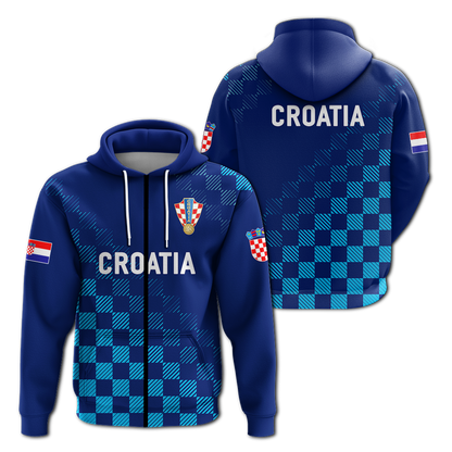 Croatia Hoodie Football 2022 Champions Pride Blue