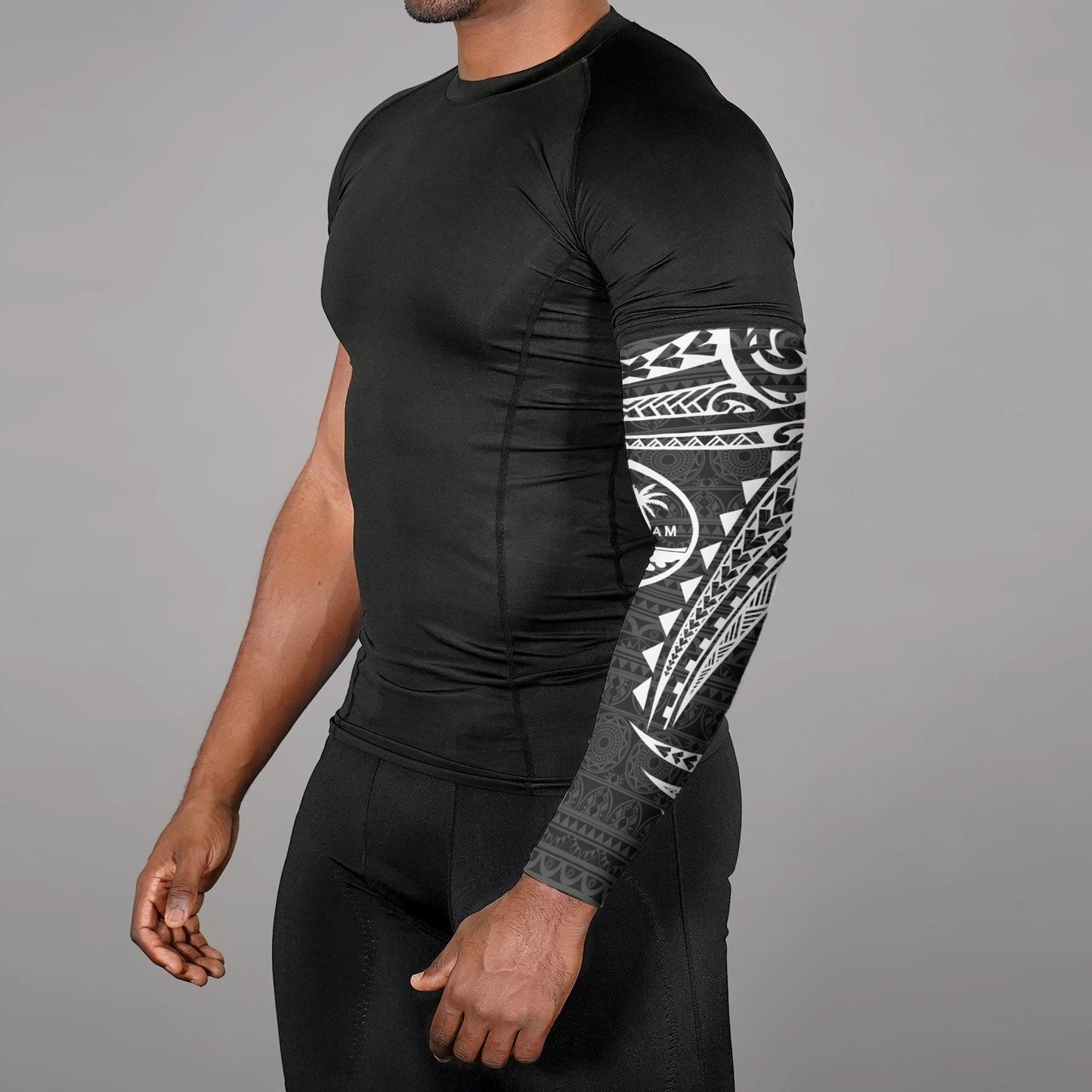 Guam Polynesian Arm Sleeve (Set of 2) - White Tribal Pattern