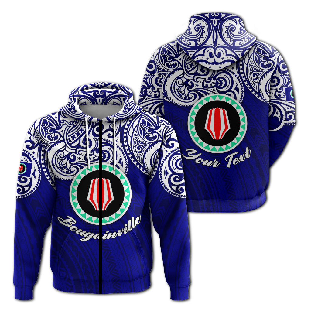 ( Personalised) Papua New Guinea Bougainville Pride Zip Hoodie