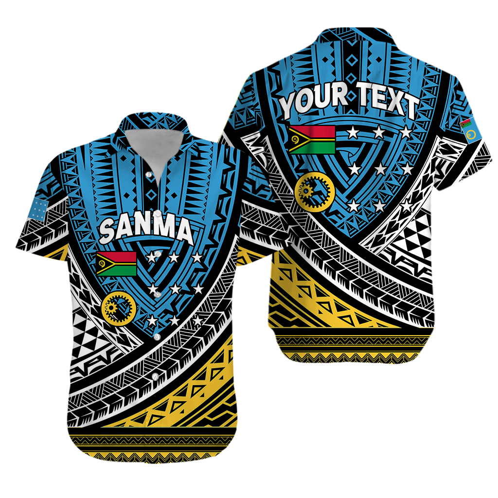 Custom Personalised Vanuatu Sanma Province Tribal Pattern Hawaiian Shirt -