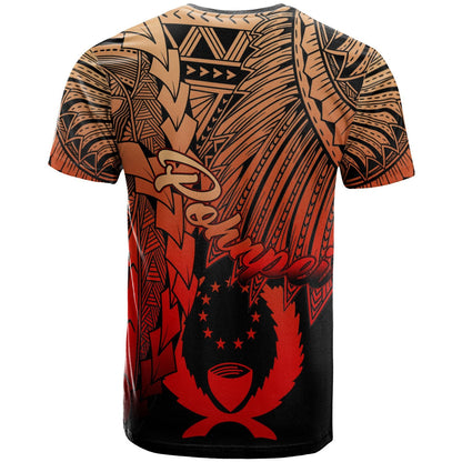 Pohnpei Polynesian T-Shirt - Tribal Wave Tattoo Red Ver 2