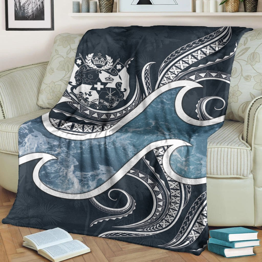 Tonga Polynesian Premium Blanket Ocean Style