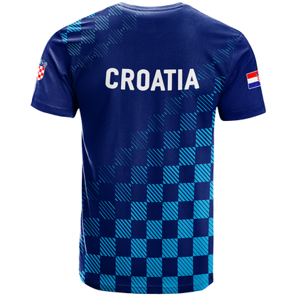 Croatia Football 2022 Champions Pride T Shirt Blue