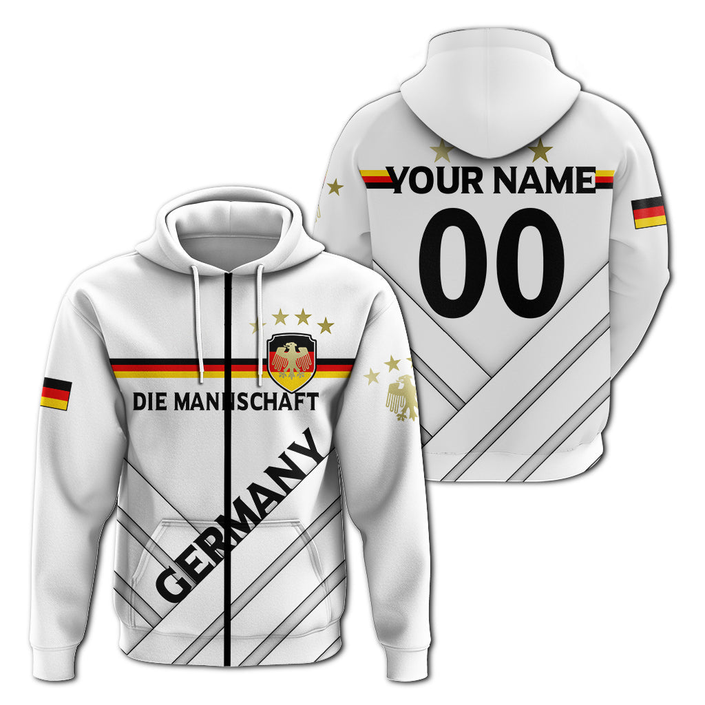 Custom Germany Euro Zip Up Hoodie Die Mannschaft