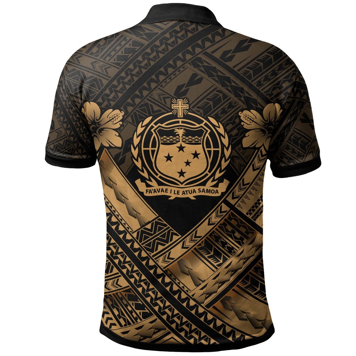 Samoa Polynesian Polo Shirts - Samoa Gold Seal Camisole Hibiscus Style