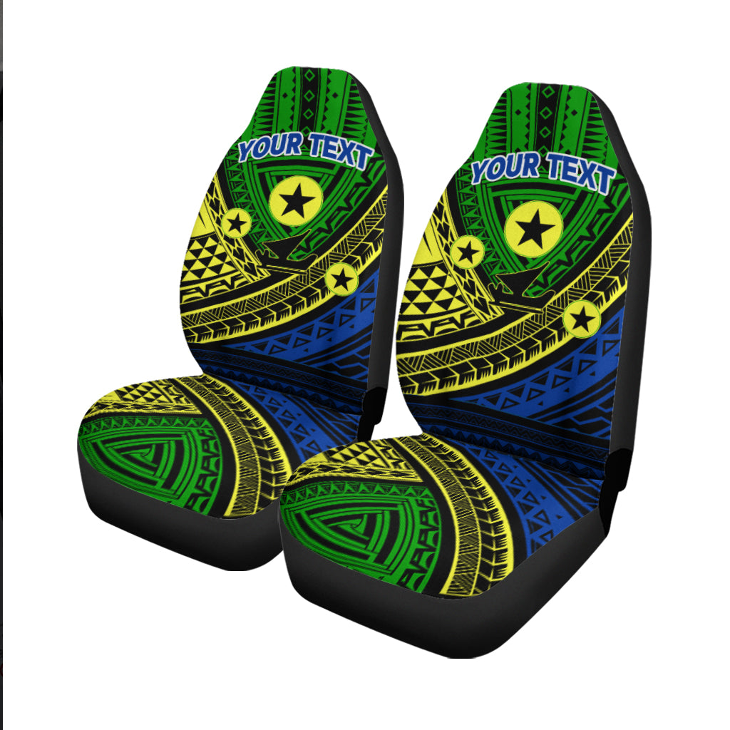 (Custom Personalised) Vanuatu Malampa Province Tribal Pattern Car Seat Covers