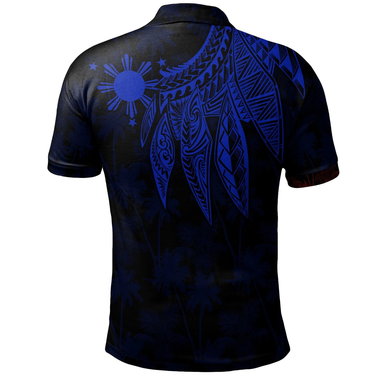 The Philippines Polo Shirt - Polynesian Wings  Blue