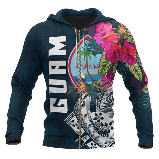 Guam Zip up Hoodie Guam Summer Vibes