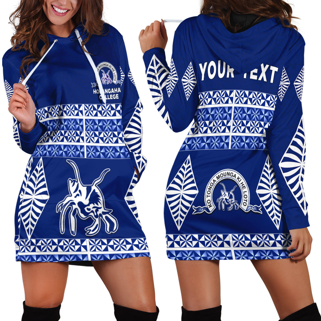 Custom Personalised Hofangahau College Hoodie Dress 'Eua Tonga Pattern