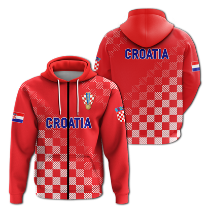 Croatia Hoodie Football 2022 Champions Pride Red