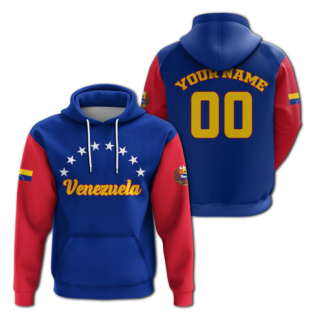 Custom Venezuela Baseball Pride Zip Hoodie