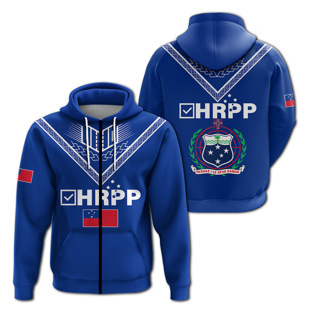 HRPP Samoa Zip Up Hoodie Samoan Tribal