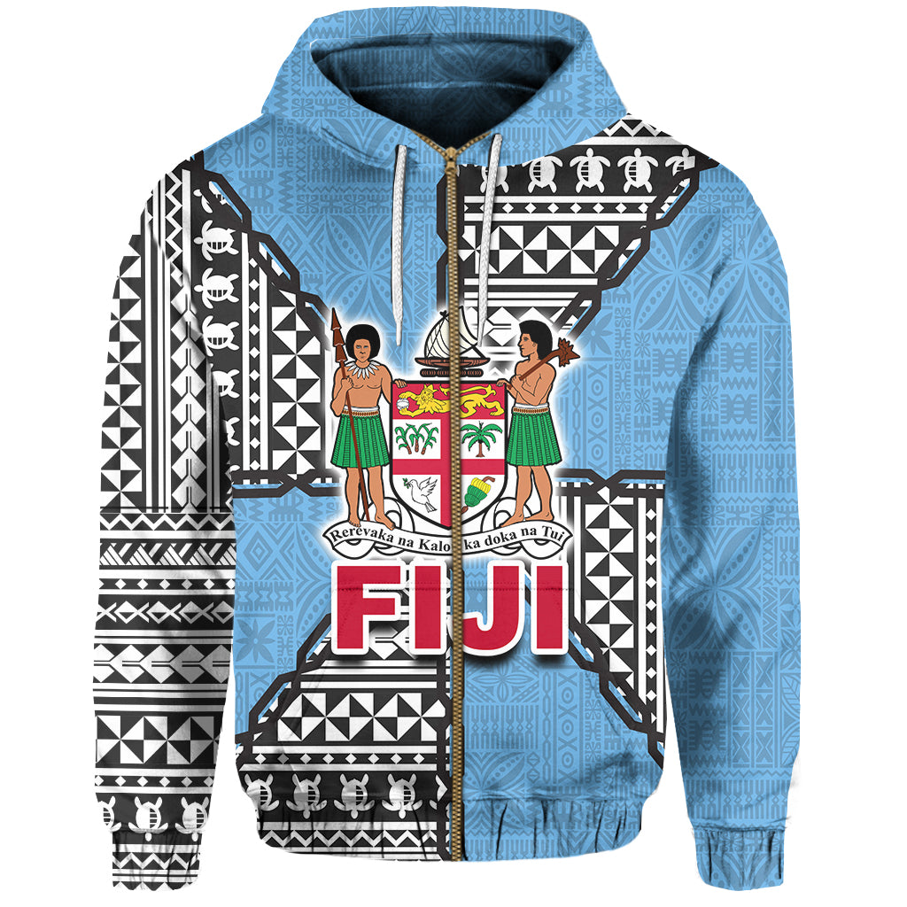 Fiji Polynesian Band Tattoo Zip Hoodie