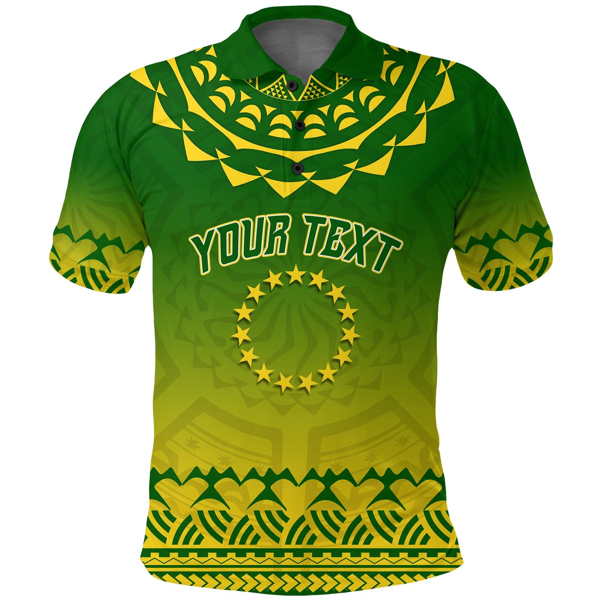 Cook Islands Turtle With Tribal Polo Shirt -