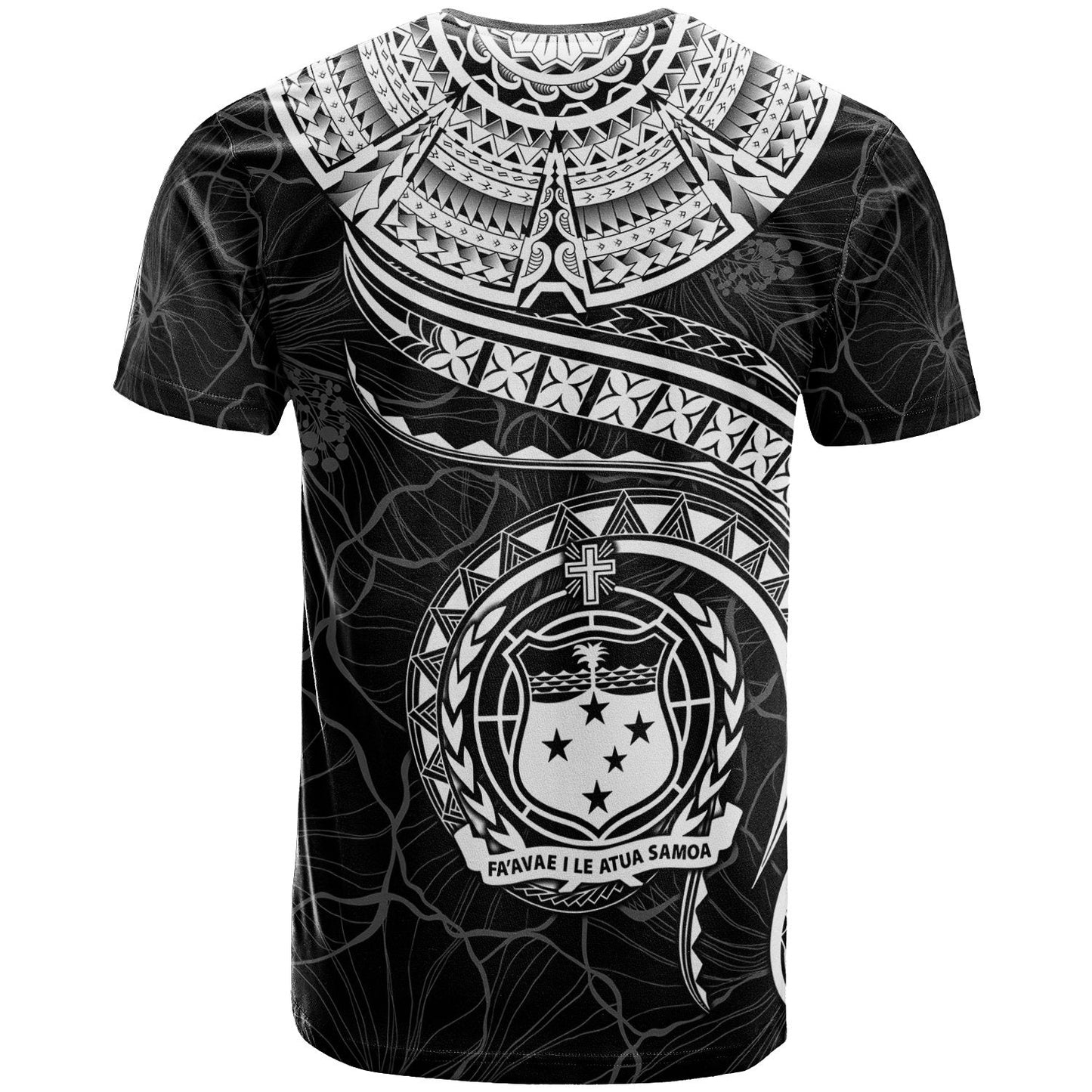 Polynesian Samoa Personalised T-Shirt - Samoan Waves White