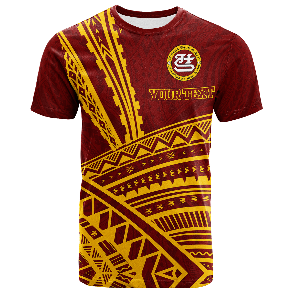 Custom Personalised Tafuna High School American Samoa Pride T - Shirt -