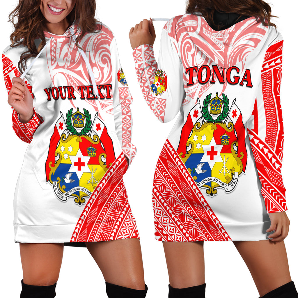Custom Personalised Tonga Hoodie Dress Tongan Pattern Blithesome