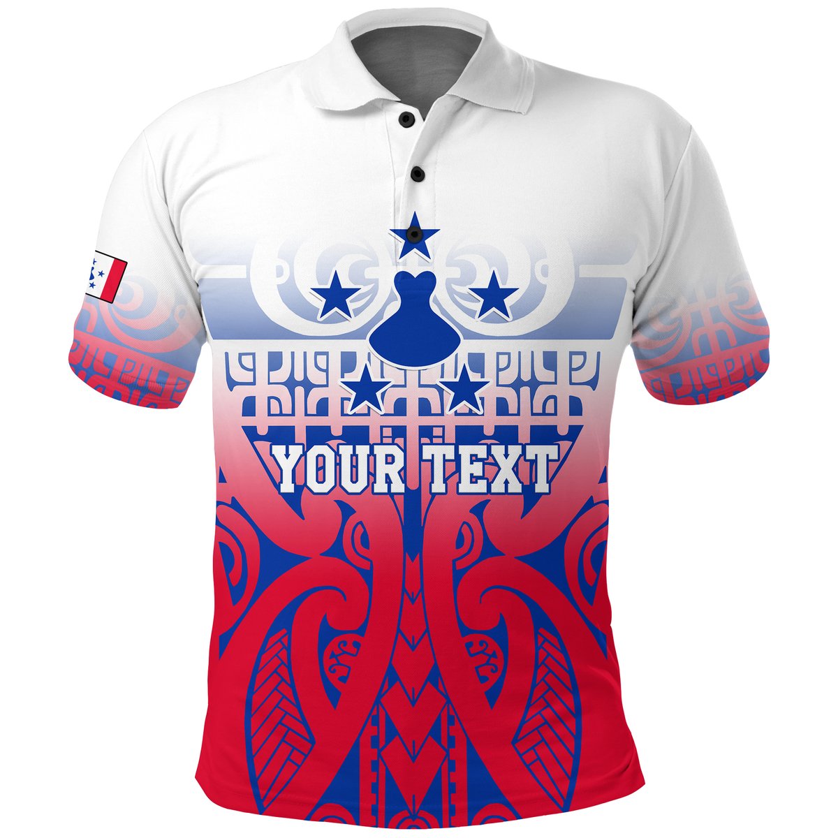 Custom Personalised Austral Islands Tribal Polo Shirt -
