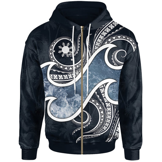 The Philippines Zip Up Hoodie Ocean Style