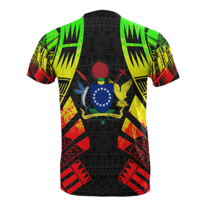 Cook Islands T - Shirt - Polynesian Tattoo Reggae Style