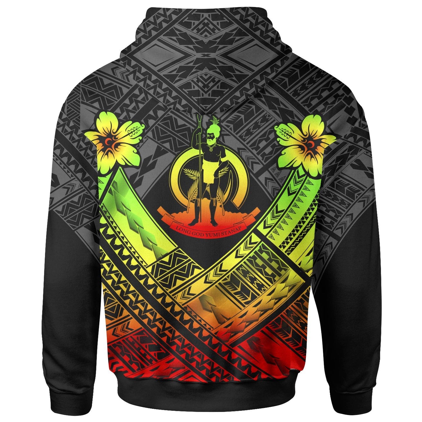 Vanuatu Polynesian Zip Up Hoodie Vanuatu Reggae Seal Camisole Hibiscus Style