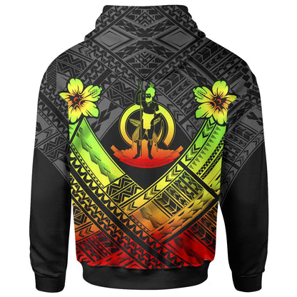 Vanuatu Polynesian Zip Up Hoodie Vanuatu Reggae Seal Camisole Hibiscus Style