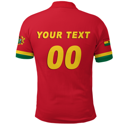 Custom Ghana Polo Shirt Football 2022 Champions Pride