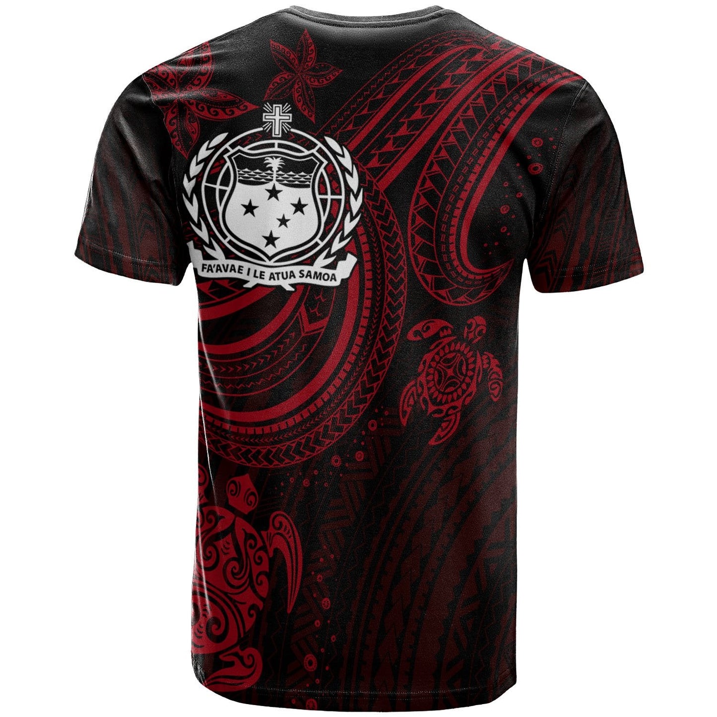 Samoa T-Shirt - Red Turtle Polynesian Unisex Shirt