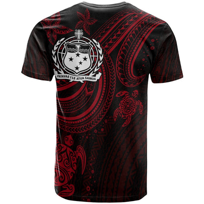 Samoa T-Shirt - Red Turtle Polynesian Unisex Shirt