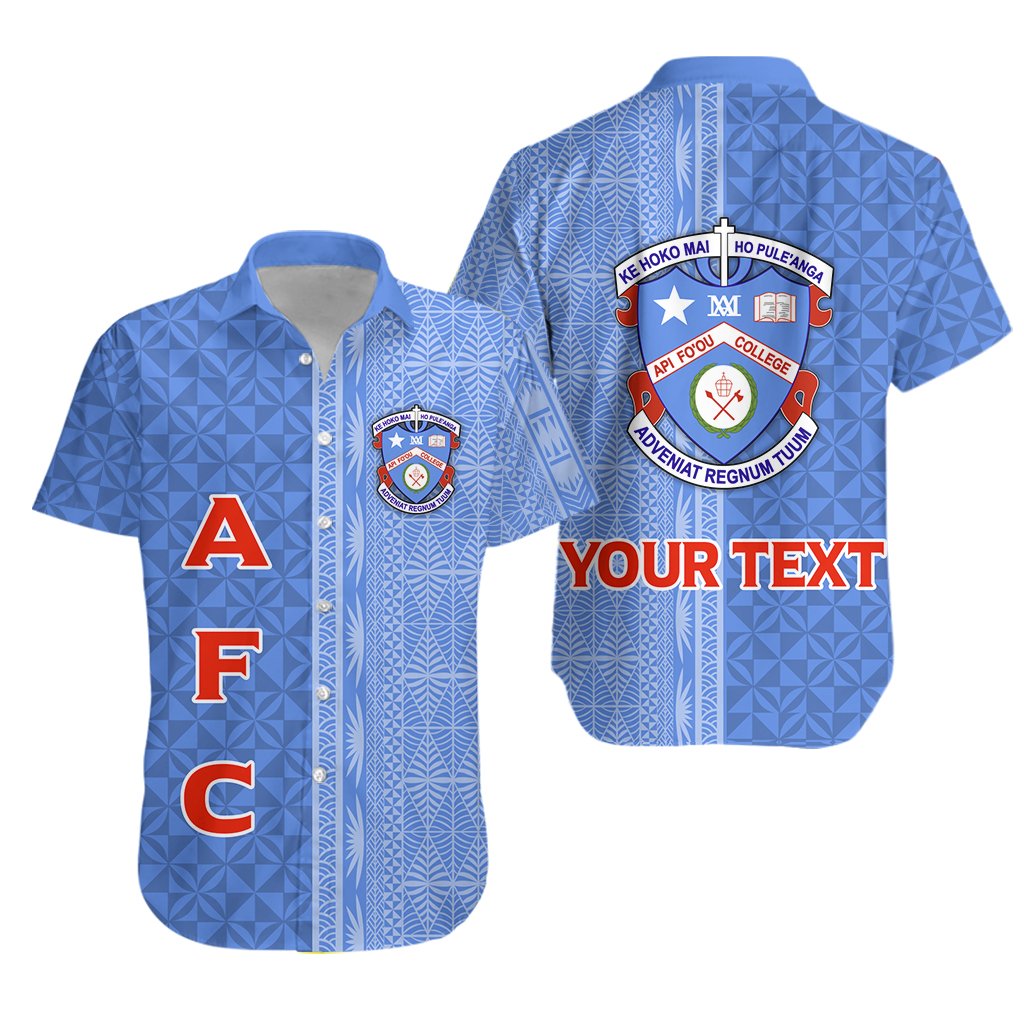 Custom Personalised Tonga Apifo'ou College Hawaiian Shirt - Tongan Tribal -