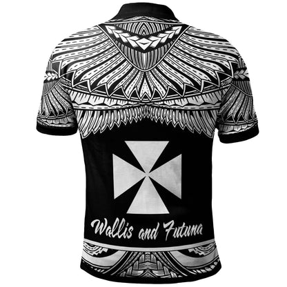 Wallis and Futuna Polynesian Polo Shirt - Poly Tattoo White Version