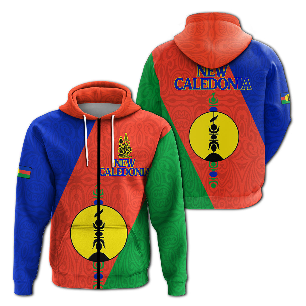 New Caledonia Zip Up Hoodie Flag Style -