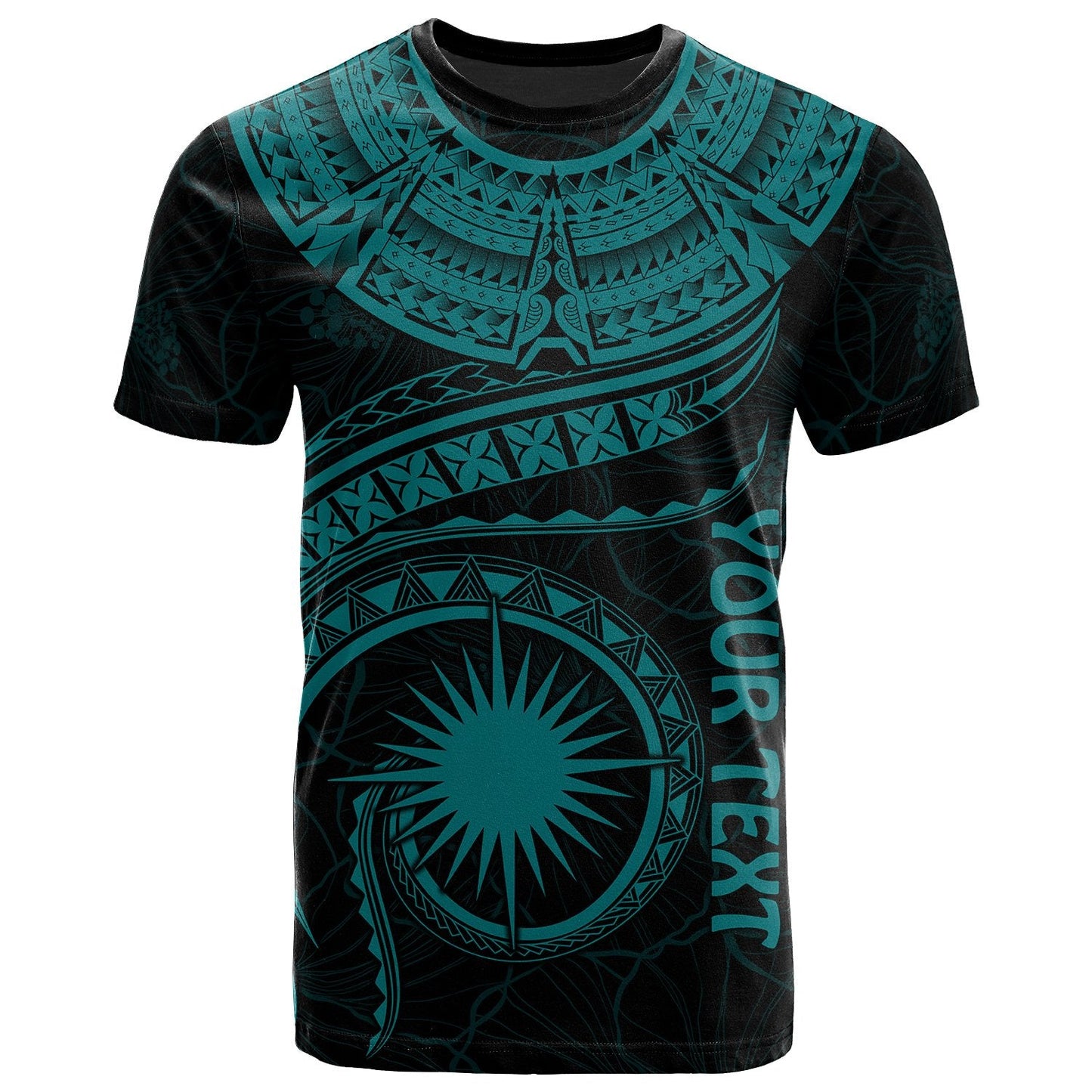 Marshall Islands Polynesian Personalised T Shirt Marshall Islands Waves (Turquoise)
