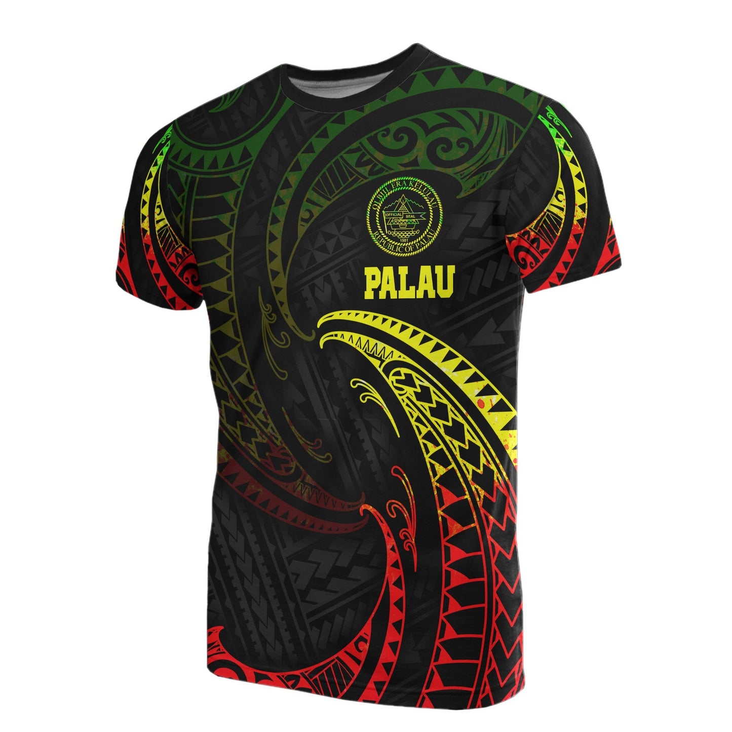 Palau Polynesian T - Shirt - Reggae Tribal Wave