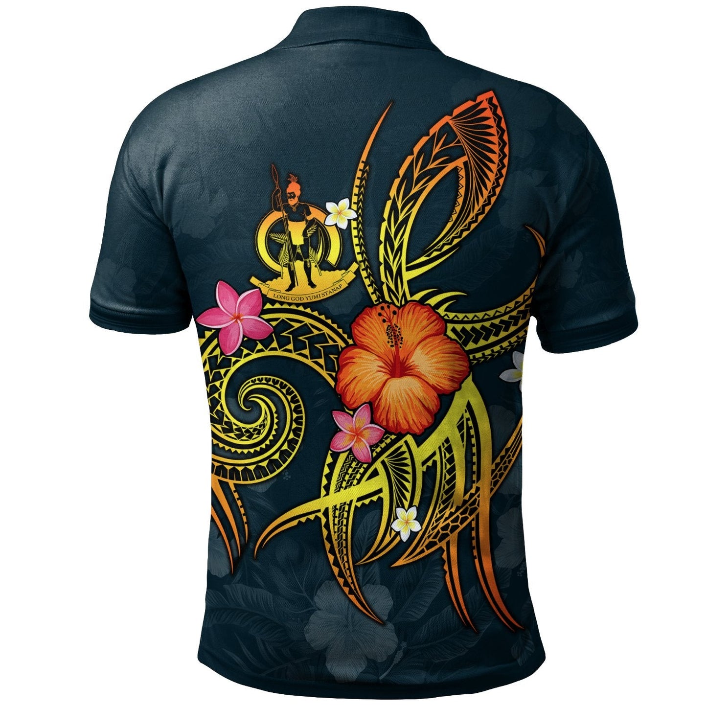 Vanuatu Polynesian Polo Shirt - Legend of Vanuatu Blue