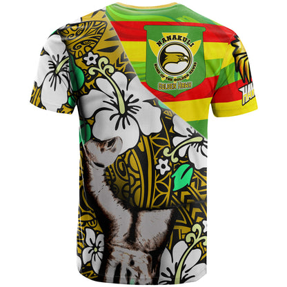 Hawaii Nanakuli High & Intermediate School Custom Polynesian Patronage T-Shirt - The Golden Hawk Bloods In My Veins