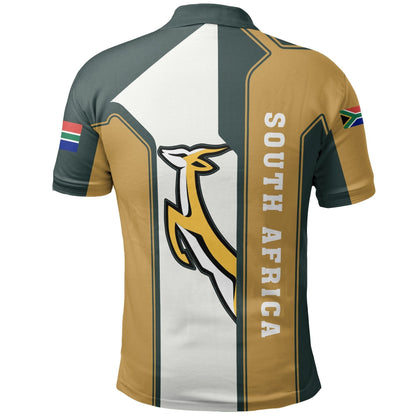 African Golf Shirts South African Flag Springbok Protea Polo Shirt Danh Style