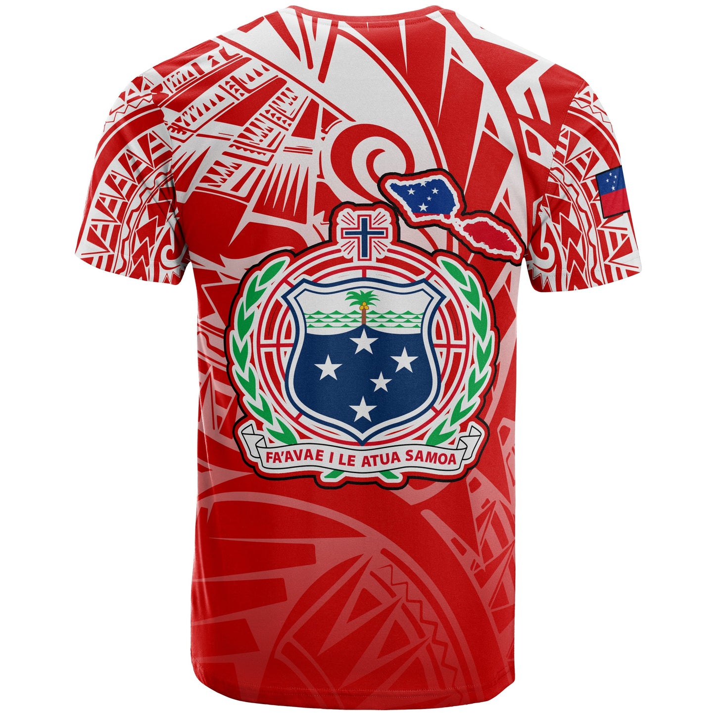 Samoa Polynesian T - Shirt - Independence Day Red Version