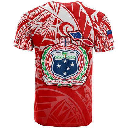 Samoa Polynesian T - Shirt - Independence Day Red Version