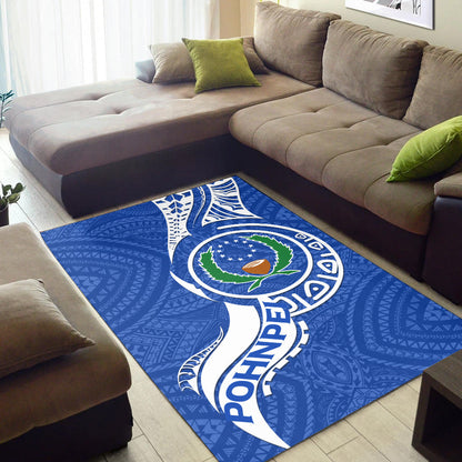 Pohnpei Area Rug Micronesia Pride Blue