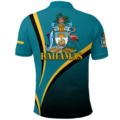The Bahamas 49th Anniversary Independence Day Blue Marlin Polo Shirt