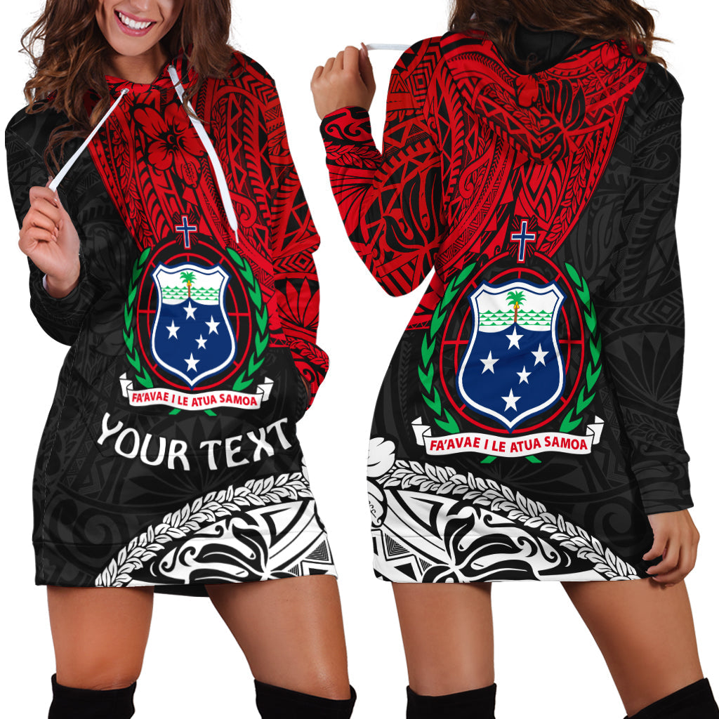 Custom Personalised Samoa Hoodie Dress Beloved Samoan Mix Polynesian Pattern